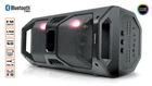 Колонка REAL-EL X-757 Black (bluetooth, FM, подсветка, TWS, USB, Micro SD, пульт ДУ)