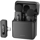 Подвійний бездротовий мікрофон BOYA BY-V30 USB-C з кейсом та шумозаглушенням (2TX, до 36г)