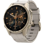 Смарт-часы Garmin fenix 8 43mm, AMOLED, Saph, SftGldSS/FogGryLeatherBnd, Excl, GPS (010-02903-40)