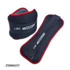 Эластичные утяжелители EasyFit Comfort 2 шт по 2,5 кг с фиксированным весом (манжеты для рук и ног с металлическим наполнителем, универсальные для бега) NRNTSS35