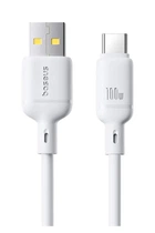 Кабель 1м Baseus Silky Type-C White