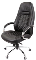Кресло АКЛАС Луизиана MB (GB-242CC) (Кожа LC-A Black/PU Black)