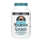 Магнію гліцинат, Source Naturals, 180 таблеток, для нервової системи.
