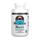 Малат магнію, Source Naturals, 1250 мг, 180 таблеток, для нервової системи.