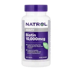Біотин, NATROL, 10, 000 мкг, 100 таблеток, для щоденного раціону.