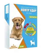 Протипаразитарні краплі Контр Удар від бліх, кліщів та волосоїдів для собак вагою 20-40 кг, 3 піпетки/уп