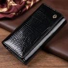 Лаковый женский кошелек с визитницей ST Leather 19403 черный