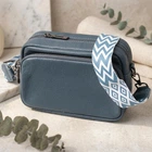Цікава жіноча сумка крос-боді з натуральної шкіри Vintage 22297 синя