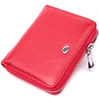 Яркий портмоне для женщин на молнии из натуральной кожи ST Leather 19486 красный