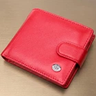Яркое женское портмоне с блоком для карт из натуральной кожи ST Leather 19471 красное