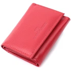 Маленький удобный кошелек с монетницей из натуральной кожи ST Leather 22741 красный