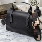Люксовая сумка для женщин с короткой ручкой из натуральной кожи Vintage 22670 черная