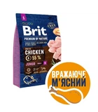 Сухий корм Brit Premium Junior S для цуценят і молодих собак дрібних порід зі смаком курки