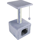 Когтеточка для кошек Lucky Pet дом "Грот" мех, серый