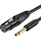 Кабель мультимедийный 6.35mm M to XLR F 2.0m AV131 black Ugreen (20719)
