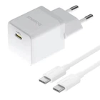 Зарядное устройство Baseus Palm Fast Charger 20W Сетевой адаптер Type-C с быстрой зарядкой PD3.0/PD2.0/QC3.0/PPS и кабелем Type-C to Type-C 60W, Белый