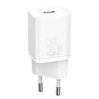 Зарядний пристрій Baseus Super Silicone Quick Charger 30W Мережевий адаптер Type-C зі швидкою зарядкою QC3.0/PD3.0, Білий