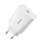 Зарядное устройство Baseus Speed Mini PD Charger 20W Сетевой адаптер Type-C с быстрой зарядкой PD3.0/QC3.0/FCP, Белый