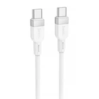 Дата кабель Hoco X109 Energy silicone Type-C to Type-C 60W (1m) White