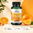 Swanson Vitamin C with Rose Hips 500 mg 100 caps вітамін C Swanson з шипшиною для щоденної імунної підтримки та антиоксидантного захисту