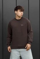 Мужской свитшот Стаф коричневый однотонный с логотипом Staff brown logo S (402593)