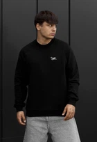 Мужской свитшот стаф черный с логотипом базовый Staff black logo M (402618)