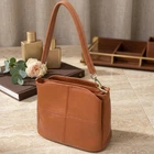 Женская сумка на три отделения из натуральной кожи Vintage 22975 Рыжий