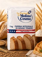 Борошно Манітоба Molino Cosma Farina Manitoba 1 кг професійне італійське пшеничне сильне високобілкове з м’яких сортів пшениці для хліба на заквасці піци фокачі панеттоне паски бріоші круасанів чіабати багетів булочок здобного дріжджового тіста
