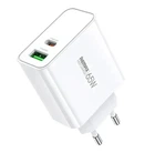 Мережевий зарядний пристрій REMAX Kiddy Series 65W A+C Fast Charger RP-U125 EU-White (6954851209454)