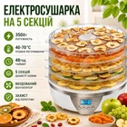 Сушарка для овочів і фруктів SilverCrest SDA 350 A2, дегідратор 350W, 5 секцій, температура 40-70°C, таймер 48 год