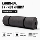 Коврик туристический IVN 200×60×1 см ППЭ 33 кг/м³ каремат для кемпинга, походов и отдыха темно-серый SP-7247MG