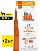 Сухой корм для взрослых собак средних пород Brit Care Adult Medium Breed Lamb & Rice