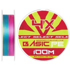 Шнур Select Basic PE 100m (разноцветный) #0.8/0.12mm 12lb/5.6kg