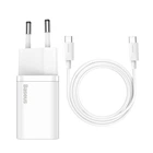 Зарядний пристрій Baseus 1хType-C PD25W + кабель Type-C Super Si White (TZCCSUP-L02)