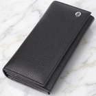 Женский вертикальный кошелек из натуральной кожи ST Leather 23084 Черный