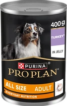 Влажный корм для взрослых собак Purina Pro Plan Adult кусочки в желе, с индейкой