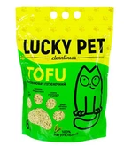 Соевый (тофу) наполнитель для котов Lucky Pet, с ароматом зеленого чая, 6 л