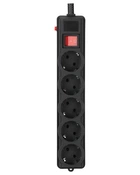 Сетевой фильтр Gembird SPG5-G-6B-PRO, 5 розеток, 1,8 м, черный