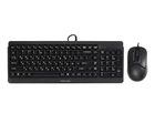 Комплект клавіатура+мишка A4Tech F1512 (Black) Fstyler, дротовий, USB, чорний колір