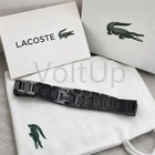 Чоловічий браслет LACOSTE з нержавіючої сталі універсальний 20 см Чорний LUX1434
