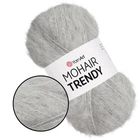 Пряжа YarnArt Mohair Trendy, Светло-серый №113 - 100 г / 220 м, мохеровая пушистая пряжа для свитеров, шапок и шарфов