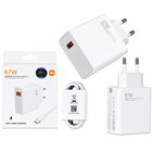 Зарядний пристрій Xiaomi 67W HyperCharge Combo (Type-A) + кабель USB-C