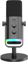 Микрофон FIFINE AM8 USB настольный с RGB-подсветкой, шумоподавление, черный