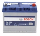 Автомобильный аккумулятор BOSCH 70Ah/630A/P+ S4 S4 026 (BS 0092S40260)