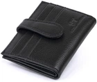 Картхолдер кошелек-визитница ST Leather из натуральной кожи вертикальный Черный 55696