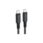 Дата кабель USB-C to USB-C 1.2m 3A 60W silicone black Acefast (6974316284161)