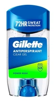 Гелевый дезодорант-антиперспирант Gillette Power rush, 70 мл