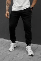 Мужские спортивные штаны стаф черные на флисе Staff ho black fleece XS (403962)