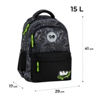 Шкільний рюкзак GoPack для хлопчика 4-7 класів, ортопедична спинка Education Wow Skate GO26-182M-7