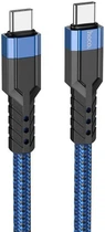 USB Кабель Hoco U110 Type-C to Type-C 60W 1.2m Blue